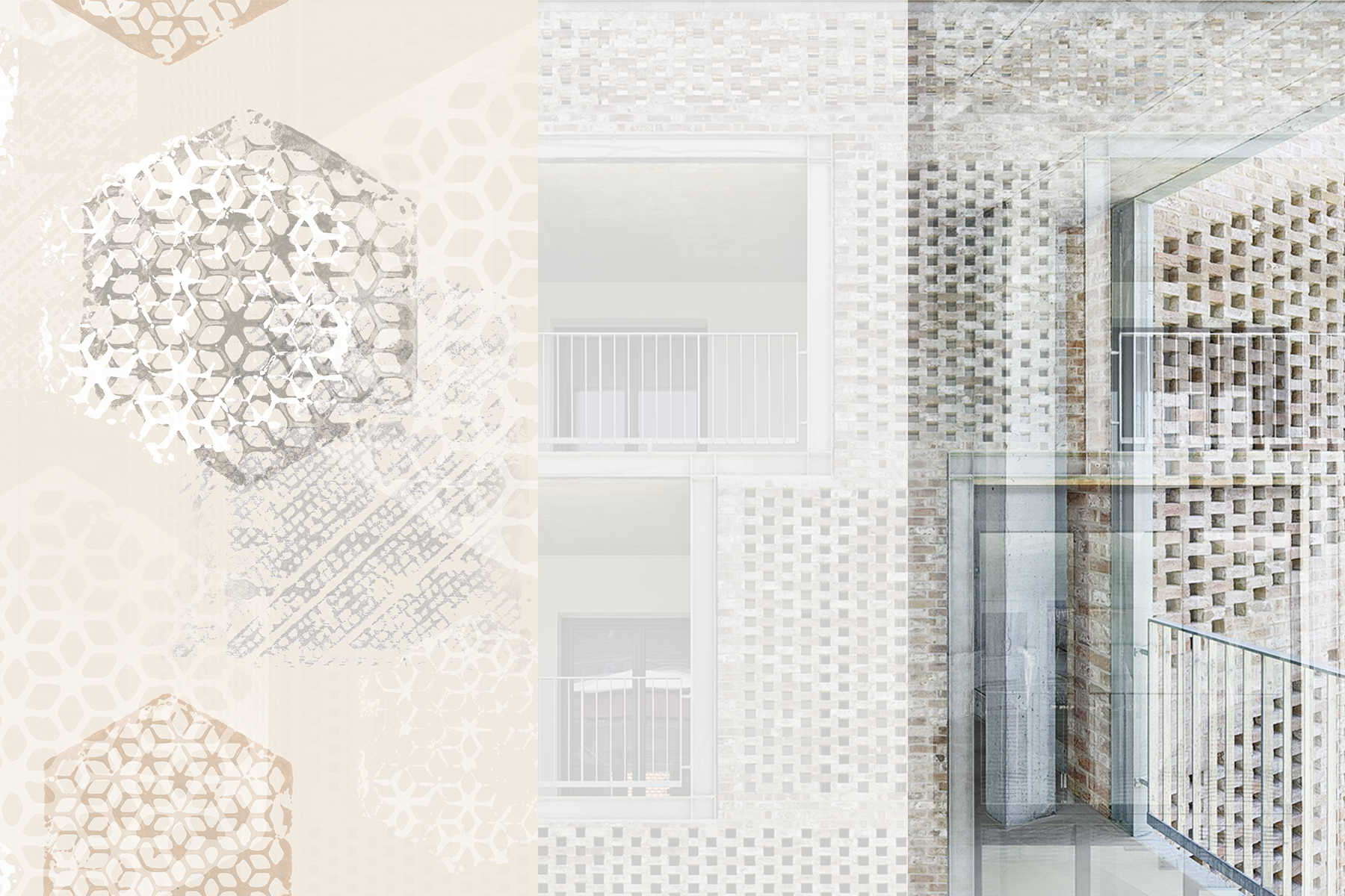 Ornamental-grafischer Dekostoff in Naturtoenen, © Eva Kemmler Textildesign